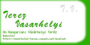 terez vasarhelyi business card